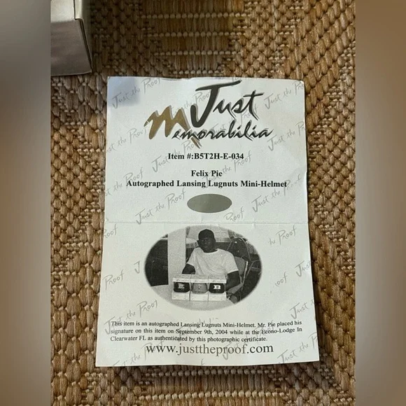 MLB Authentic Autographs,Félix Pie & Hank Blalock,2 Minor League Mini Helmets - Picture 3 of 11